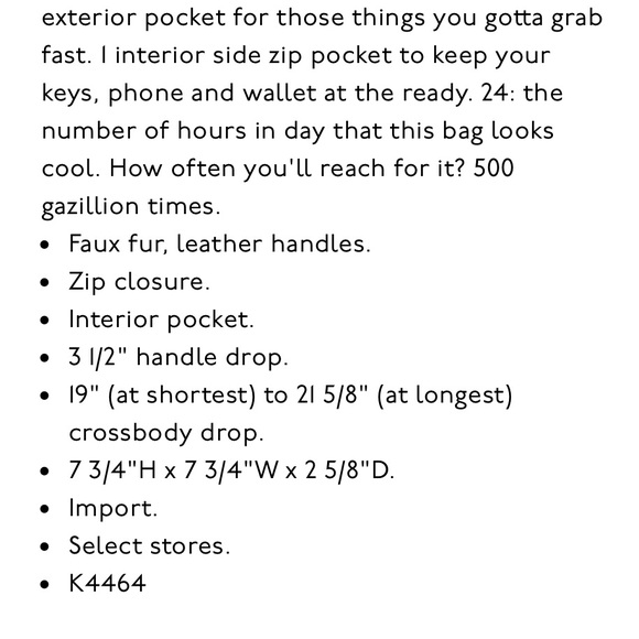 Madewell Small Transport Crossbody in Faux Fur - Picture 6 of 6